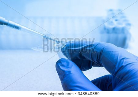 Synthesis Of New Vaccine Or Medicine Against Coronavirus. Clinical Laboratory In Process Of Chemical