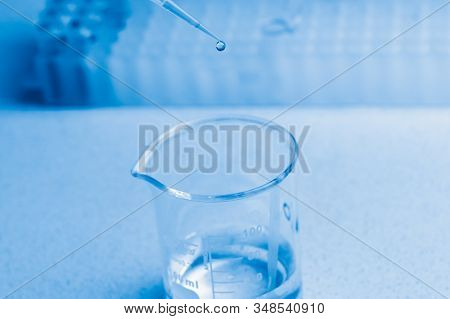 Synthesis Of New Vaccine Or Medicine Against Coronavirus. Clinical Laboratory In Process Of Chemical