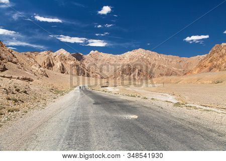 Pamir Highway Or Pamirskij Trakt. Landscape Around Pamir Highway M41 International Road, Mountains I