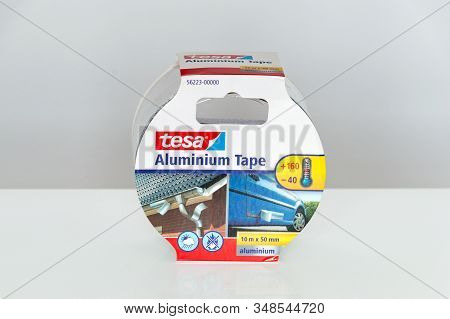 Pruszcz Gdanski, Poland - February 1, 2020: Tesa Aluminium Tape.