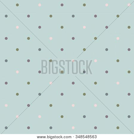Light Blue Retro Pattern With Colorful Polka Dots