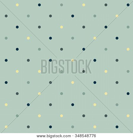 Light Green Retro Pattern With Colorful Polka Dots