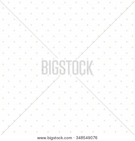 White Vector Pattern With Small Brown Polka Dots