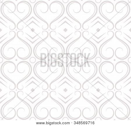 Ornate Geometric Pattern. Seamless Vector Background. Monochrome Abstract Texture.