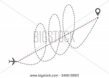 Airplane Two Ways Concept Hard Easy Vector Isolated