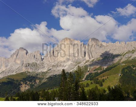 Rosengartengroup In The Dolomites With Beautiful Weather