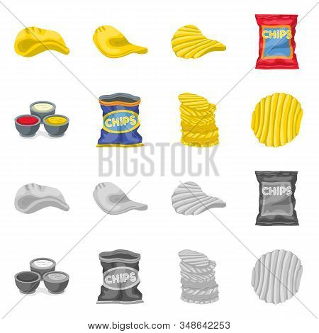 Isolated Object Of Farm And Fast Symbol. Set Of Farm And Ingredient Vector Icon For Stock.