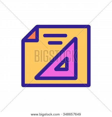 Technical Document Icon Vector. A Thin Line Sign. Isolated Contour Symbol Illustration