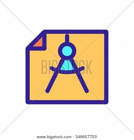 Technical Document Icon Vector. A Thin Line Sign. Isolated Contour Symbol Illustration