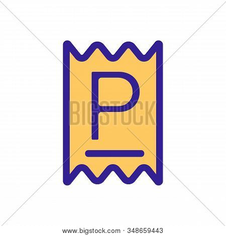 Paying For The Parking Icon Vector. A Thin Line Sign. Isolated Contour Symbol Illustration