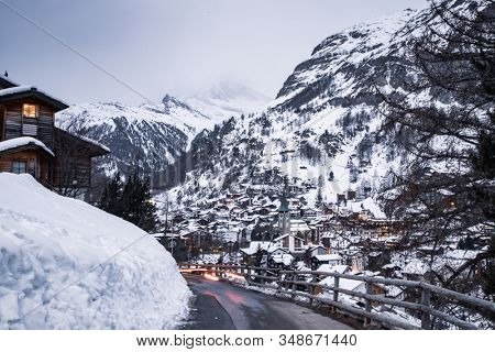 amazing view of Matterhorn peak from Zermatt