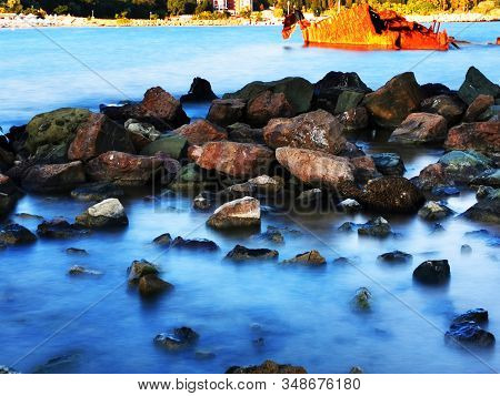 Bulgarian Black Sea In Ravda Village
