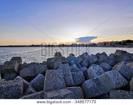 Bulgarian Black Sea In Ravda Village