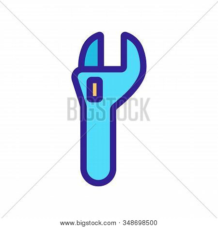 The Drawk Key Icon Is A Vector. A Thin Line Sign. Isolated Contour Symbol Illustration
