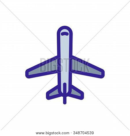 Passenger Plane Icon Vector. A Thin Line Sign. Isolated Contour Symbol Illustration