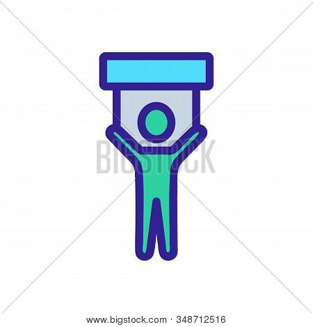 Participation In The Rally Icon Vector. A Thin Line Sign. Isolated Contour Symbol Illustration