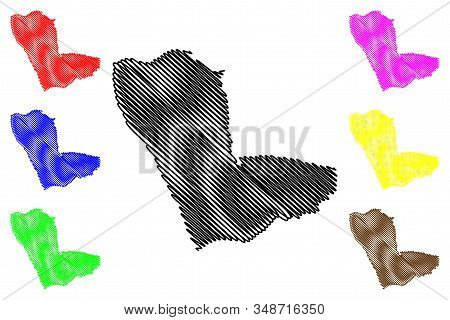Kunene Region (regions Of Namibia, Republic Of Namibia) Map Vector Illustration, Scribble Sketch Kun