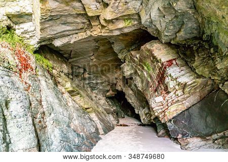 The Caves And Beach At Maghera Beach Near Ardara, County Donegal - Ireland