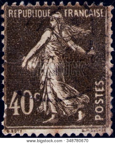 Saint Petersburg, Russia - February 01, 2020: Postage Stamp Issued In The France With The Image Of T