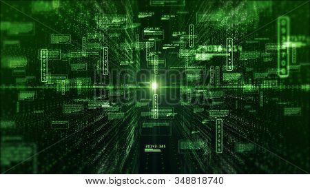 Hi-tech Digital Display Holographic Information Abstract Background