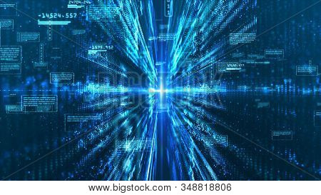 Hi-tech Digital Display Holographic Information Abstract Background