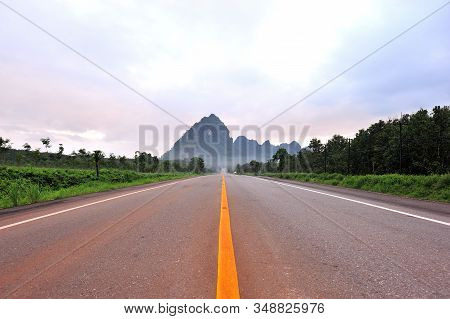 Country Road No 323 Leads To The Thai And Myanmar Border. 
This Road Go To Three Pagodas Pass In Kan