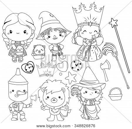 A Vector Of Wizard Of Oz In Black And White