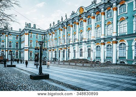 Winter Palace And Hermitage Museum.  Saint Petersburg. Russia.