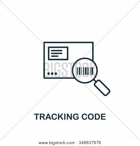 Tracking Code Line Icon. Thin Design Style From Logistics Delivery Icon Collection. Simple Tracking 