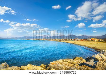 Viareggio Seafront, Beach And Sea In Winter, Versilia, Tuscany, Italy Versilia, Lucca Tuscany, Italy