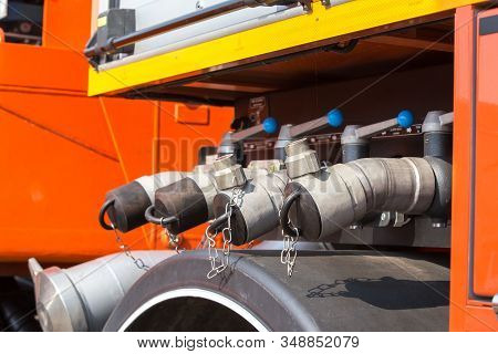 Control System Of Fire Engine Or Fire Truck. System Will Have A Water Shutoff Valve. Pressure Check 