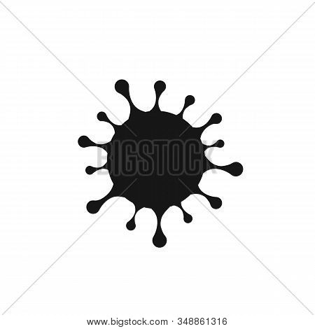 Virus, Microbe, Bacterium Icon Isolated On White.