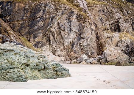 The Beach And Caves At Maghera Beach Near Ardara, County Donegal - Ireland.