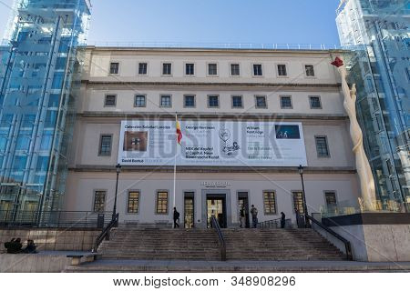 Madrid, Spain - January 22, 2018: Reina Sofia National Art Center Museum (museo Nacional Centro De A