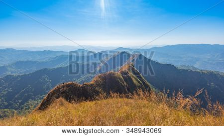 Beautiful Mountain In Sunset At Thong Pha Phum National Park Kanchanaburi Of Thailand Name Khao Chan