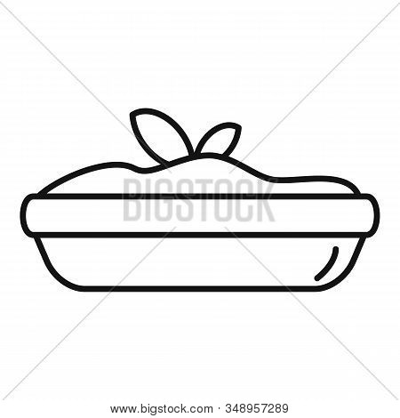 Greek Feta Cuisine Icon. Outline Greek Feta Cuisine Vector Icon For Web Design Isolated On White Bac