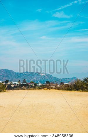 Hollywood Sign View From The Top Of Runyon Canyon Park