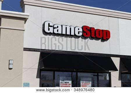 Muncie - Circa February 2020: Gamestop Stripmall Location. Gamestop Is A Video Game And Electronics 