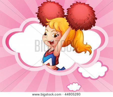 Beispiel für ein Cheerleader innerhalb einer Wolke