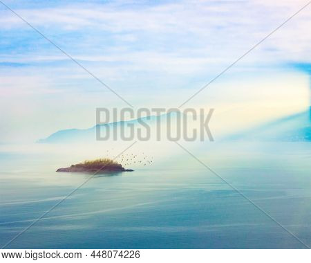 Giresun Island, Aretias Island In Giresun City Of Turkey. Selective Focus
