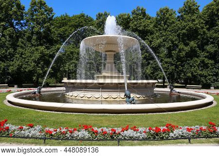 Warsaw City, Poland - Ogrod Saski Garden. Public Park.