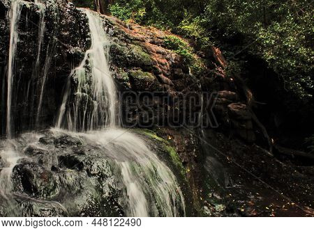 Vattakanal Fall On Levinge Stream, Palani Mountain Foothills At Kodaikanal In Tamil Nadu, South Indi