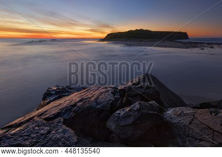 Light On The Rocks At Windang Island On The Nsw South Coast