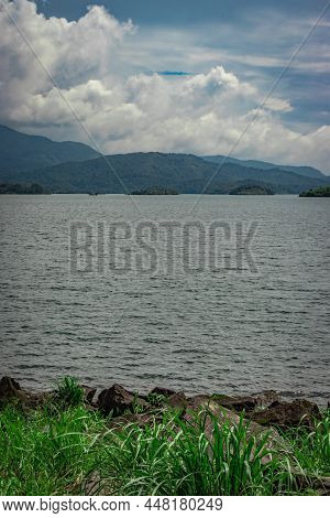 Lake Serene With Beautiful Mountain Background Image Is Taken At Banasura Sagar Dam Wayanad Kerala I