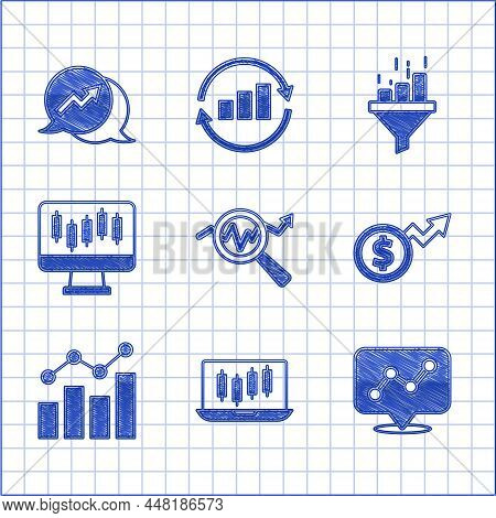 Set Search Data Analysis, Stocks Market Growth Graphs, Graph Chart Infographic, Financial Dollar, Sa