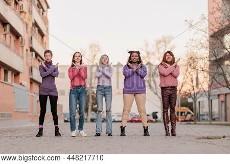 Feminist Movement Break The Bias. Woman Diversity And Transgender Inclusion Protest 8 March