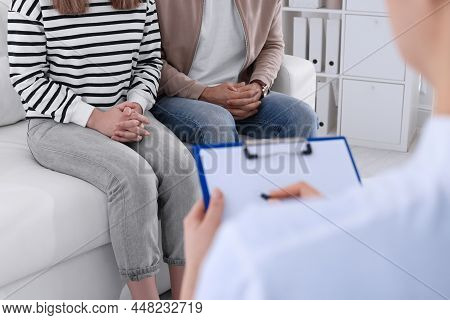Couple Having Appointment With Std Specialist In Clinic, Closeup