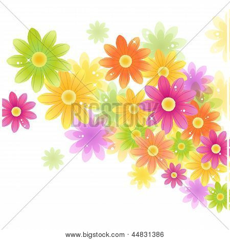 Vektör Gerbera çiçek arka plan