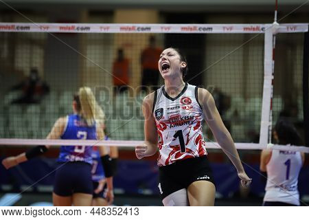 Istanbul, Turkey - September 09, 2021: Lauren Carlini In Turkish Airlines Vs Aydin Buyuksehir Beledi