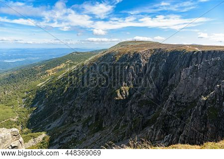 Summer Landscape Of Sniezne Kotly Rock Formations In Polish Giant Mountains